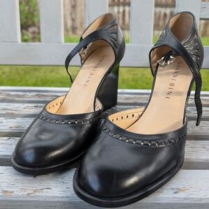 Gianni Bini black wedge heel, sz 7.5